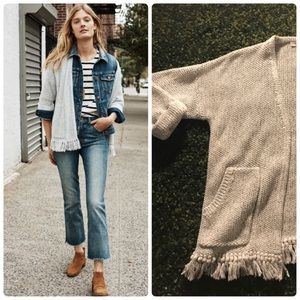 Madewell Cotton Fringe Cardigan